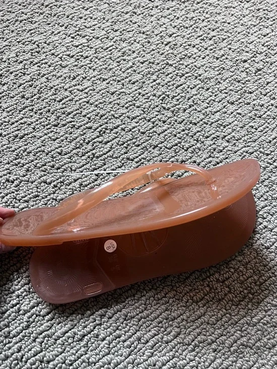 Jeffrey Campbell Beach Day Brown Jelly Flip Flop Sandals 8 - Picture 4 of 4